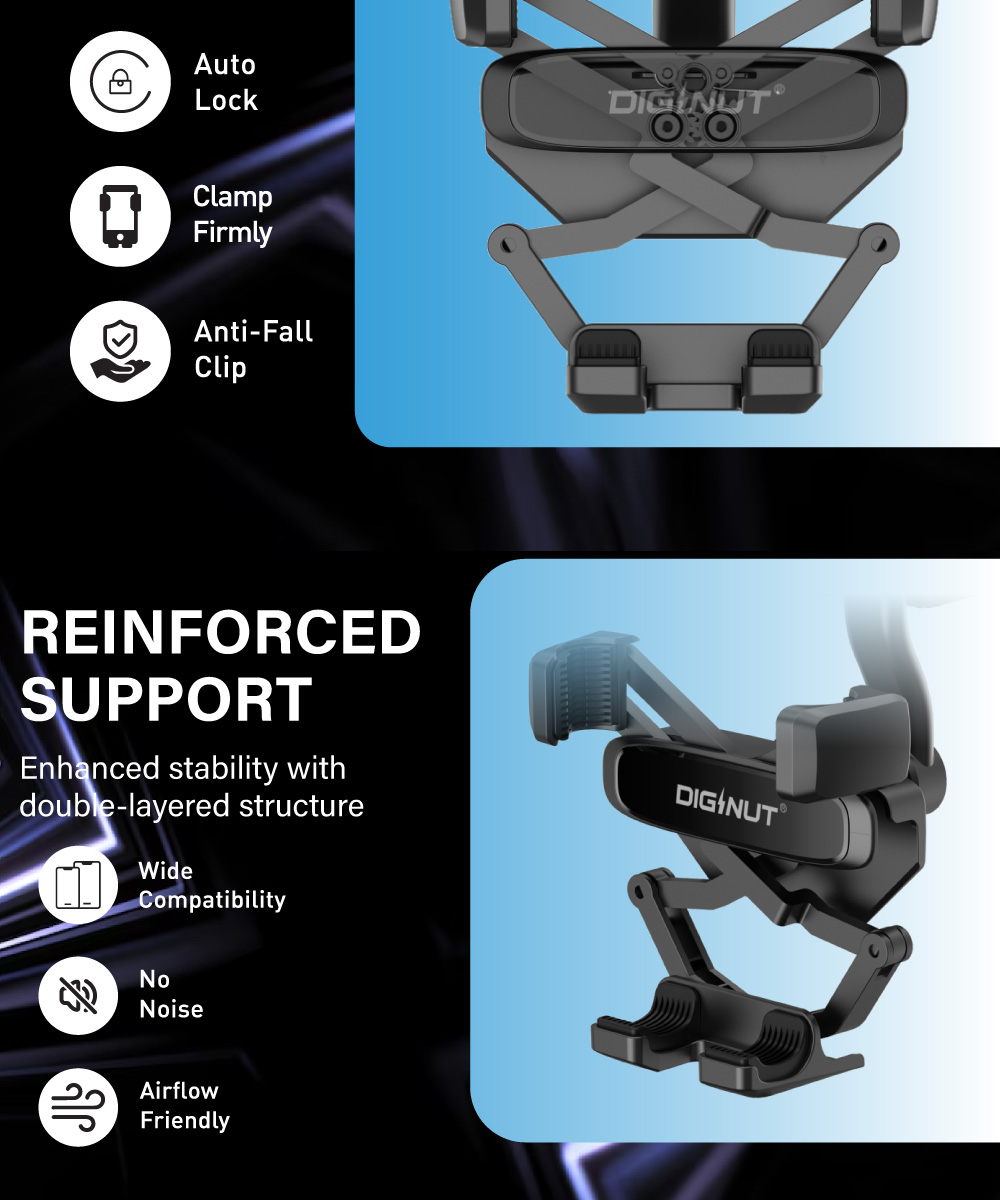 Diginut CH-37 Gravity Car Mount Black