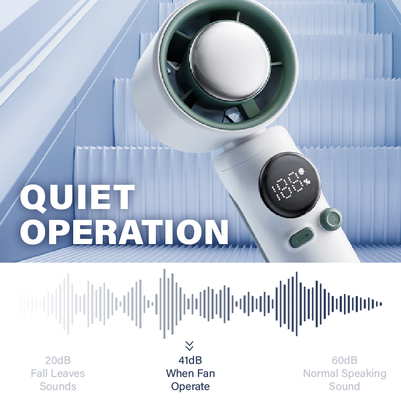 Diginut CL-60 Handheld Turbo Fan /Long-Lasting Cooling 4000mAh battery/Quiet Operation