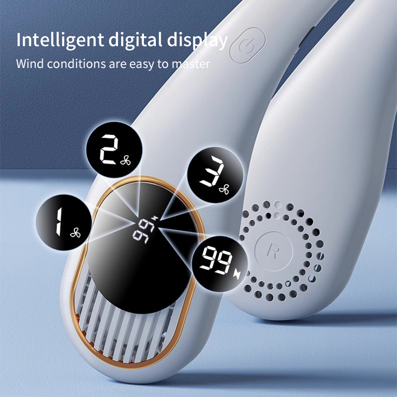 Diginut CL-33 Neck Fan/ Bladeless Neck Fan/ Intelligent Digital Display/ Three Gear Wind Speed