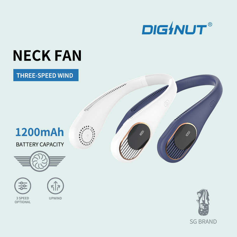 Diginut CL-33 Neck Fan/ Bladeless Neck Fan/  Intelligent Digital Display/ Three Gear Wind Speed
