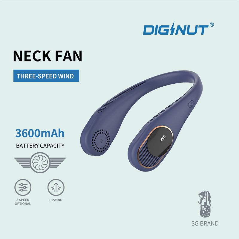 Diginut CL-33 Neck Fan/ Bladeless Neck Fan/ Intelligent Digital Display/ Three Gear Wind Speed