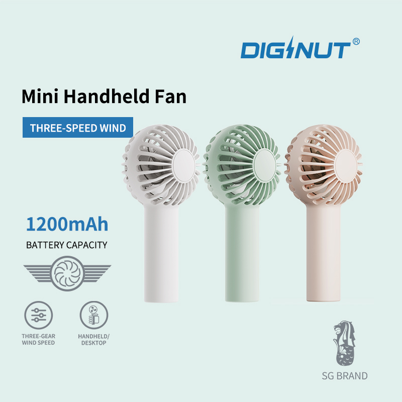 Diginut CL-35 Mini Handheld Fan/ Multifunctional Small Fan/ Handheld/desktop Dual Purpose/ 3Gear Wind Speed/ Lanyard
