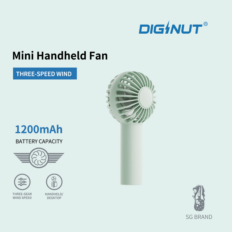 Diginut CL-35 Mini Handheld Fan/ Multifunctional Small Fan/ Handheld/desktop Dual Purpose/ 3Gear Wind Speed/ Lanyard