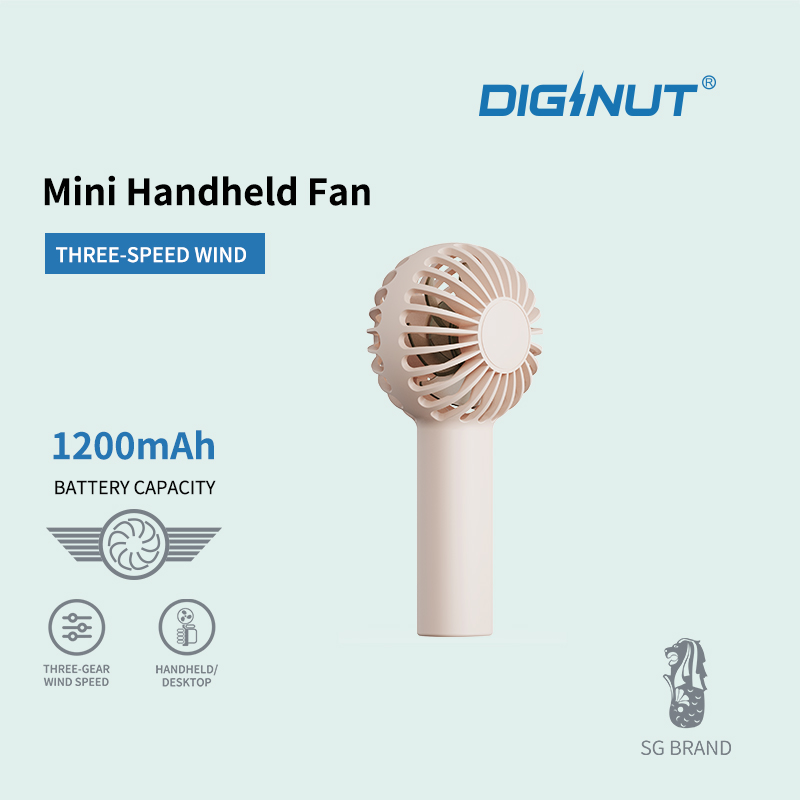 Diginut CL-35 Mini Handheld Fan/ Multifunctional Small Fan/ Handheld/desktop Dual Purpose/ 3Gear Wind Speed/ Lanyard