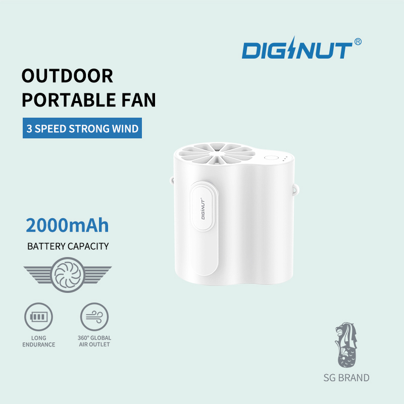 Diginut CL-36 Waist Hanging Portable Fan/ 2IN1 Multi-functional/ Outdoor Portable Fan/ Active Noise Reduction