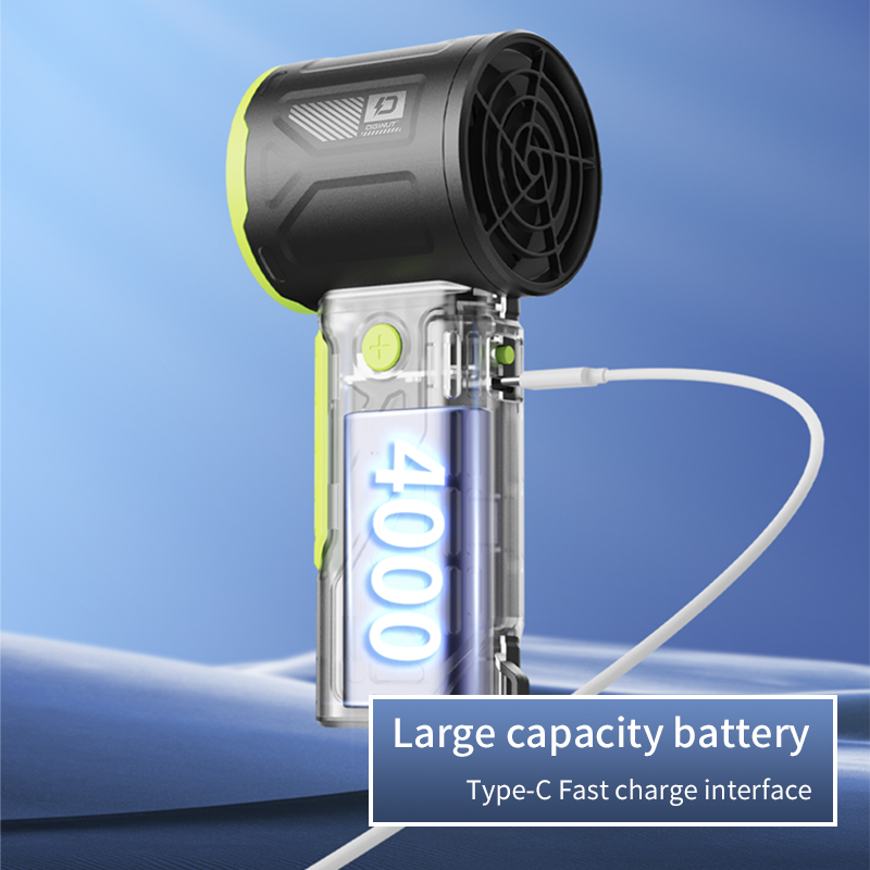 Diginut CL-38 Handheld Turbo Fan/ LED Digital Power Display/ Portable And Compact