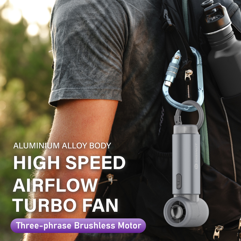 Diginut CL-81 Metal Mini High-Speed Handheld Fan Grey