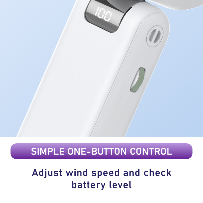 Diginut CL-85 Foldable Handheld Fan Grey