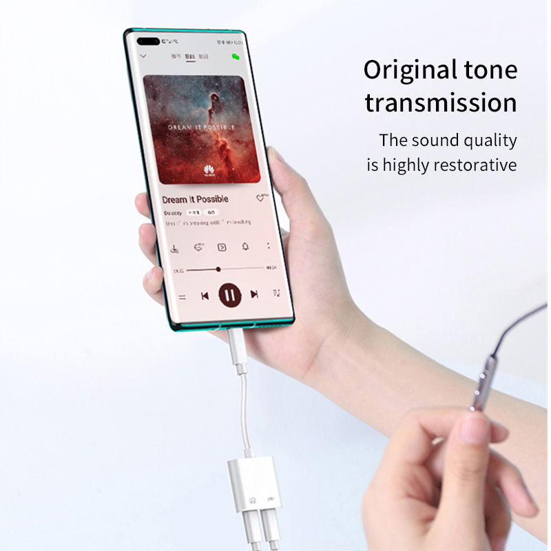 DIGINUT - DA-09 Type-C To Type-C+Type-C Converter White