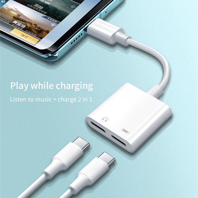 DIGINUT - DA-09 Type-C To Type-C+Type-C Converter White