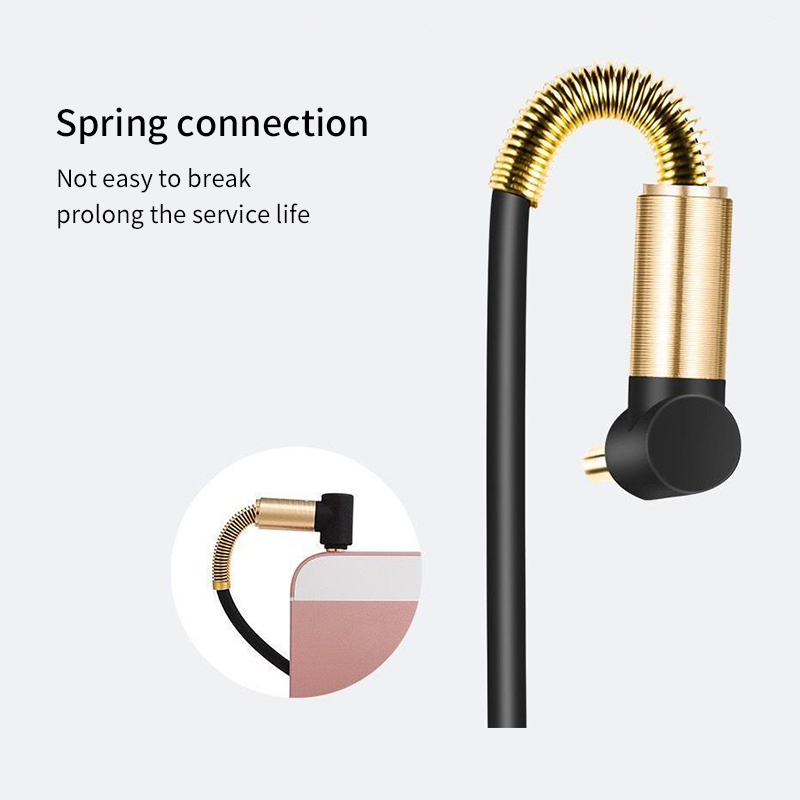 Diginut - DA-12 3.5mm Stereo Elbow AUX Audio Cable Black/Audio Line