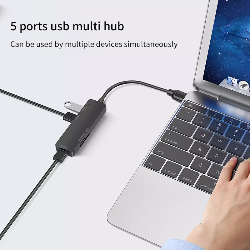 Diginut DA-16 Type-C To USB Multi Hub/ Micro SD Card Reader/ USB Thumb Drive/ 5 Ports