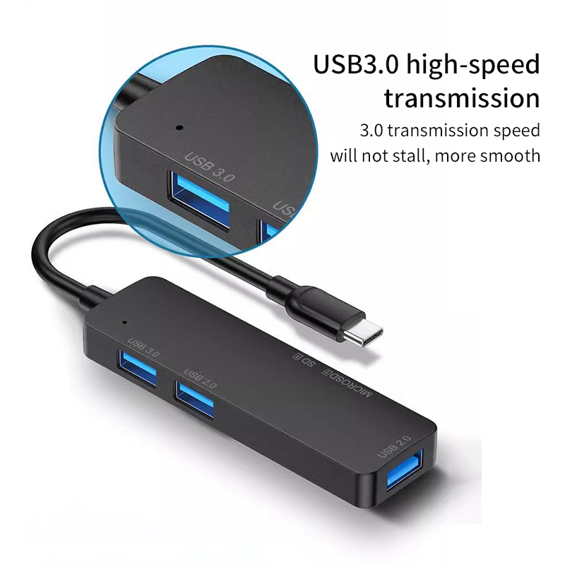 Diginut DA-16 Type-C To USB Multi Hub/ Micro SD Card Reader/ USB Thumb Drive/ 5 Ports