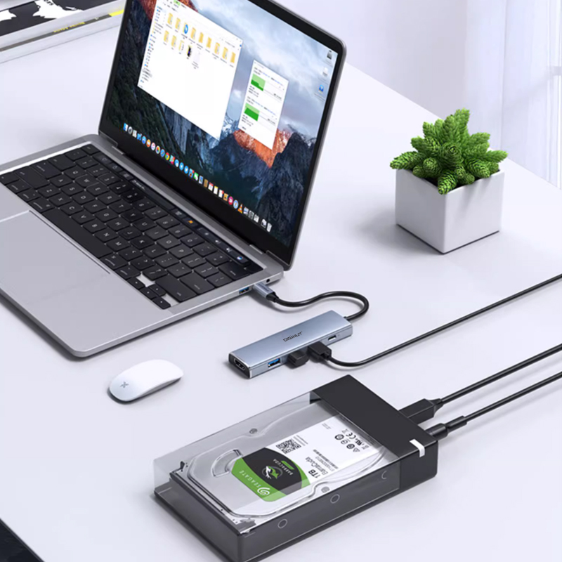Diginut DA-19 5IN1 Type-C Hub+HDMI 4K Resolution/ HDMI 1.4*1+PD*1+ USB*3/ Plug and Play