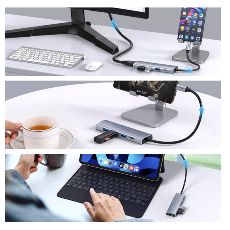 Diginut DA-19 5IN1 Type-C Hub+HDMI 4K Resolution/ HDMI 1.4*1+PD*1+ USB*3/ Plug and Play