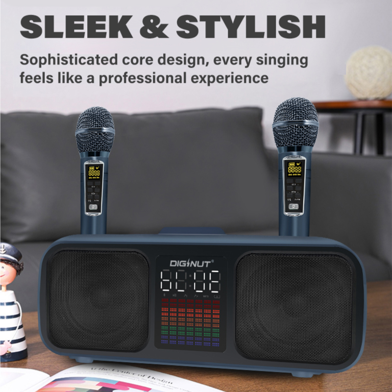 Diginut DK-300 Dual Microphone Karaoke Wireless Speaker Blue