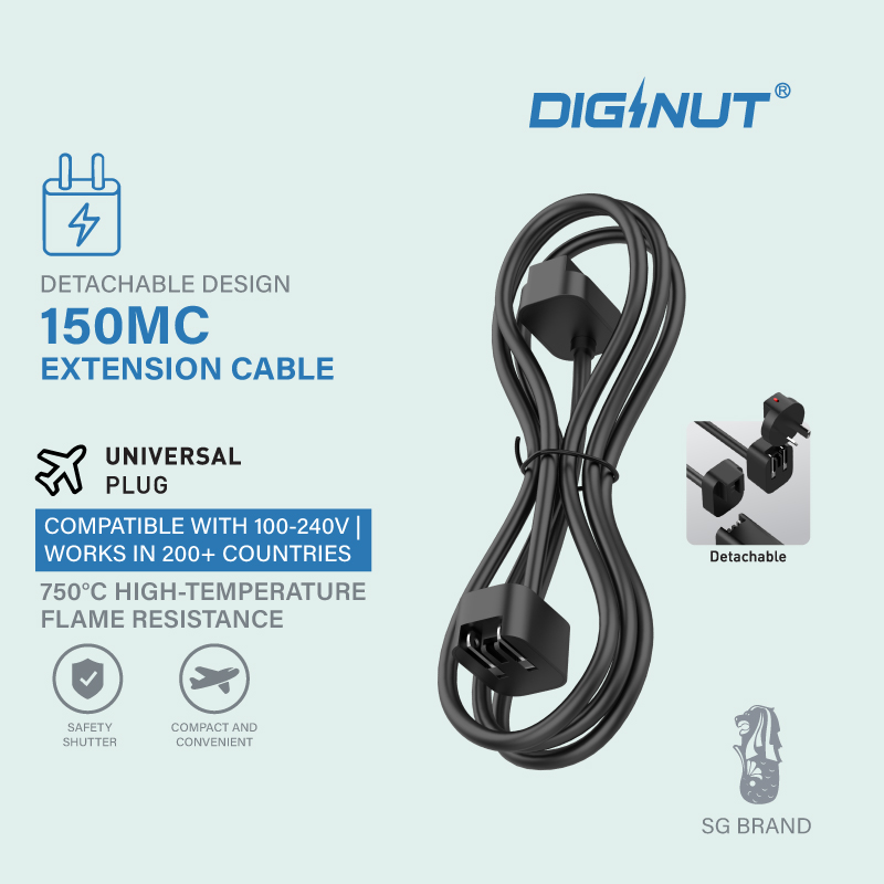 Diginut DLC-1501 Extension Cable/1.5M Black