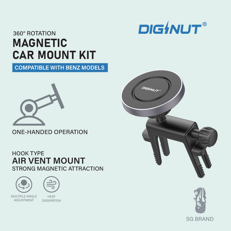 Diginut CH-32 Air Vent Magnetic Car Mount Black