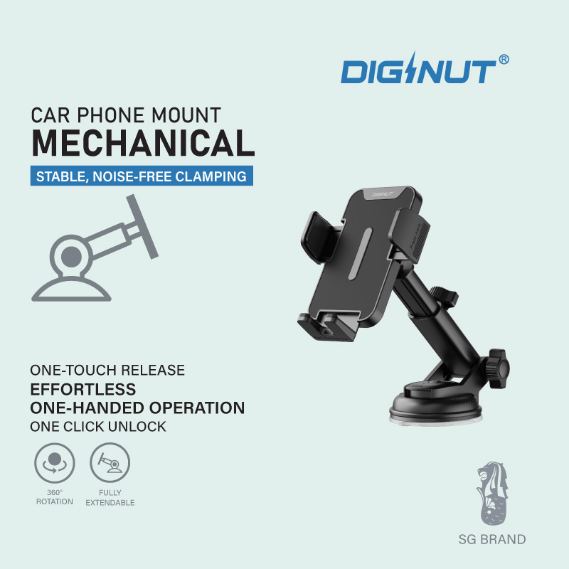 Diginut CH-35 Dashboard Car Mount Black