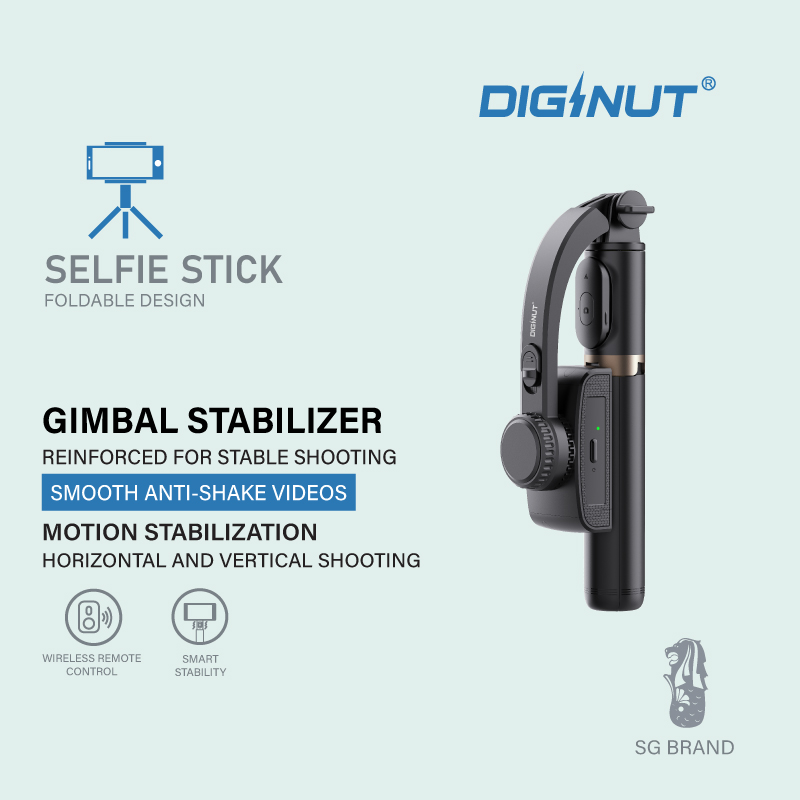Diginut DT-20 Selfie Stick Stabilizer Black