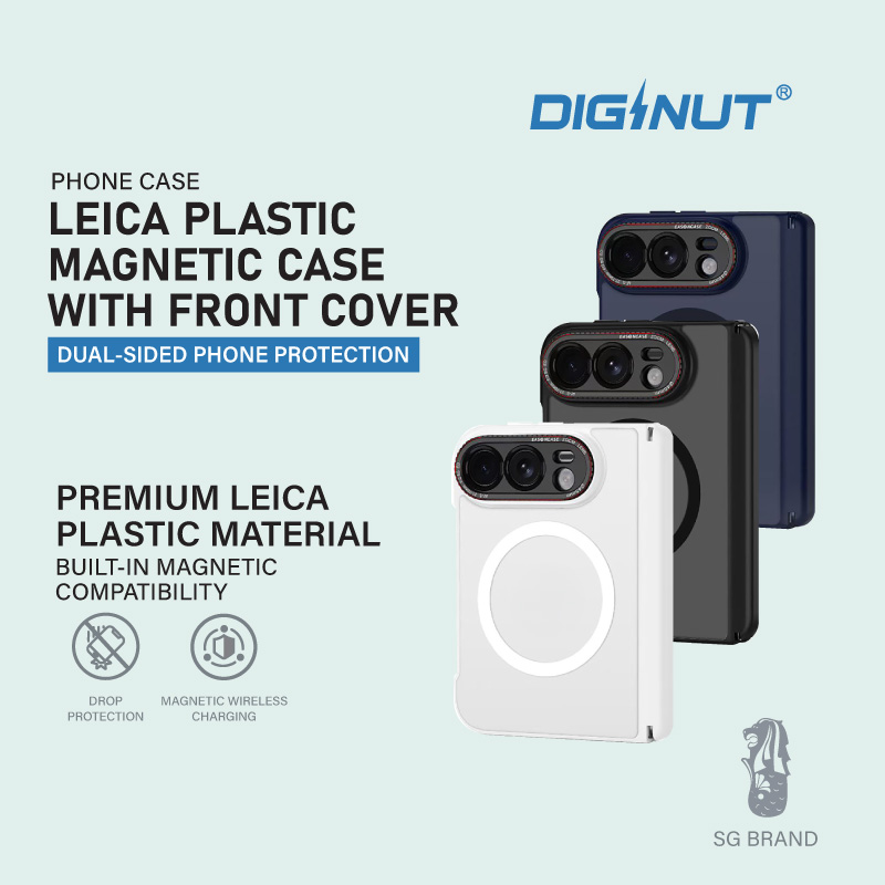 DIGINUT iPhone Duo Leica Magnetic Case with Front Cover Black