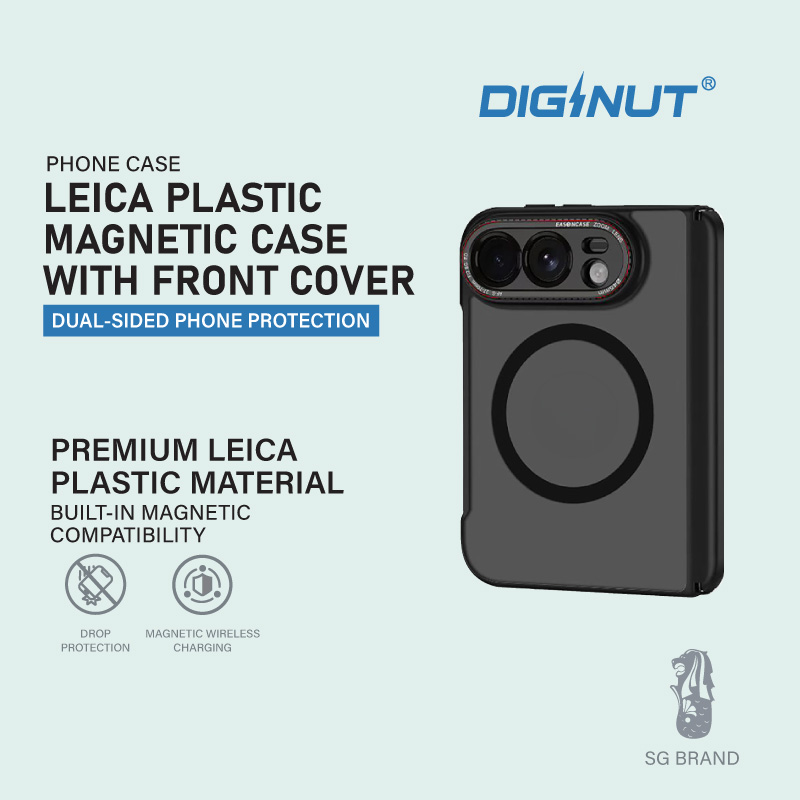 DIGINUT iPhone Duo Leica Magnetic Case with Front Cover Black