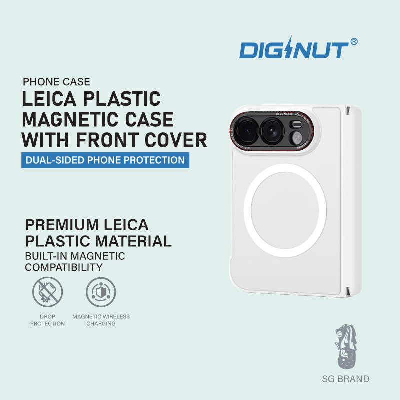 DIGINUT iPhone Duo Leica Magnetic Case with Front Cover Black