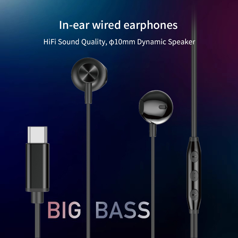 Diginut E-29 Type-C In-Ear Wired Earbuds/ 360 Degree Spatial Audio/ Wired Control/ Widely Compatible