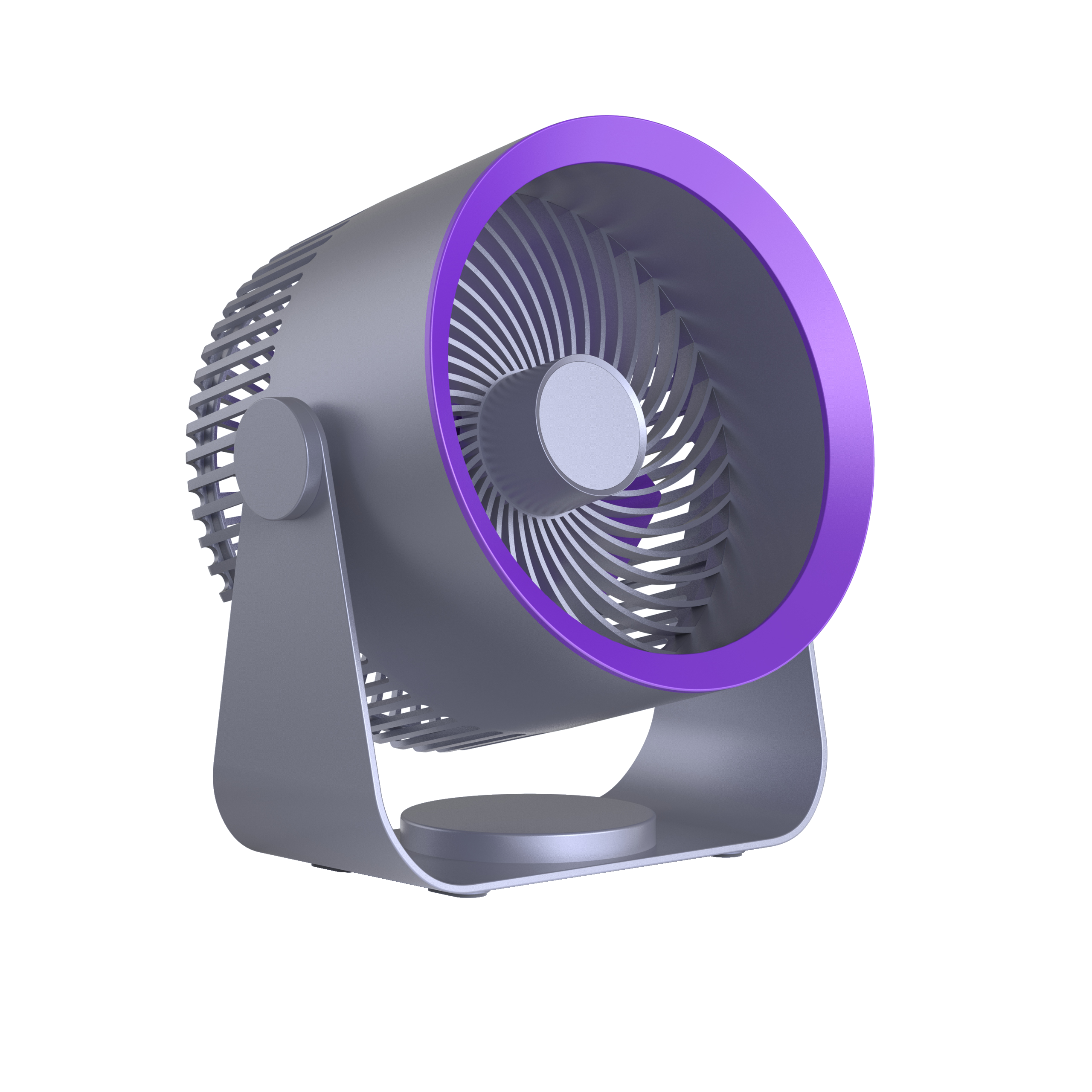 Diginut CL-42 Air Circulation Fan Grey&Purple/ Turbine Blades/ Ultra Silence/ Long-time Battery Use