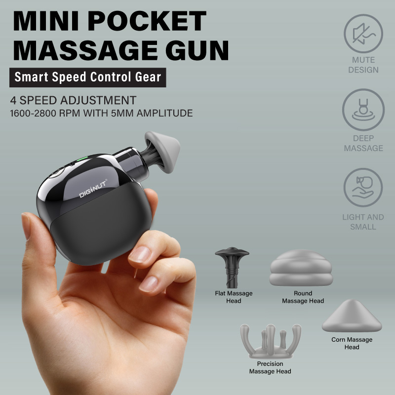 Diginut MS-12 MINI Mini Pocket Massage Gun Black