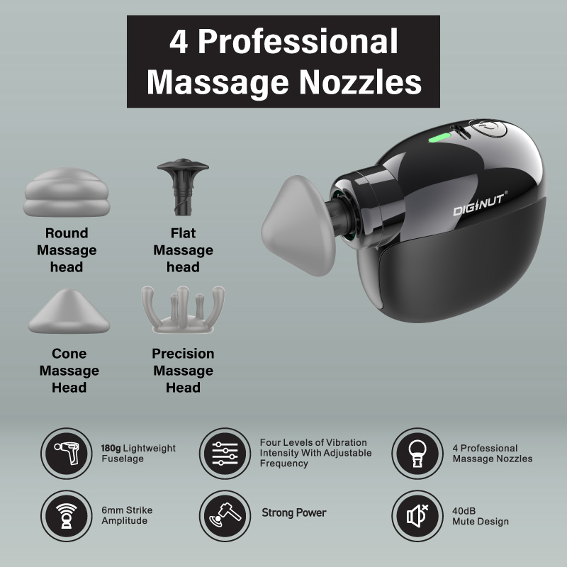Diginut MS-12 MINI Mini Pocket Massage Gun Black