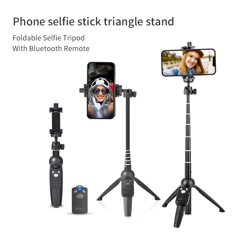 Diginut - SD-116 Foldable Selfie Tripod With Bluetooth Remote/ Selfie Stick/ Black