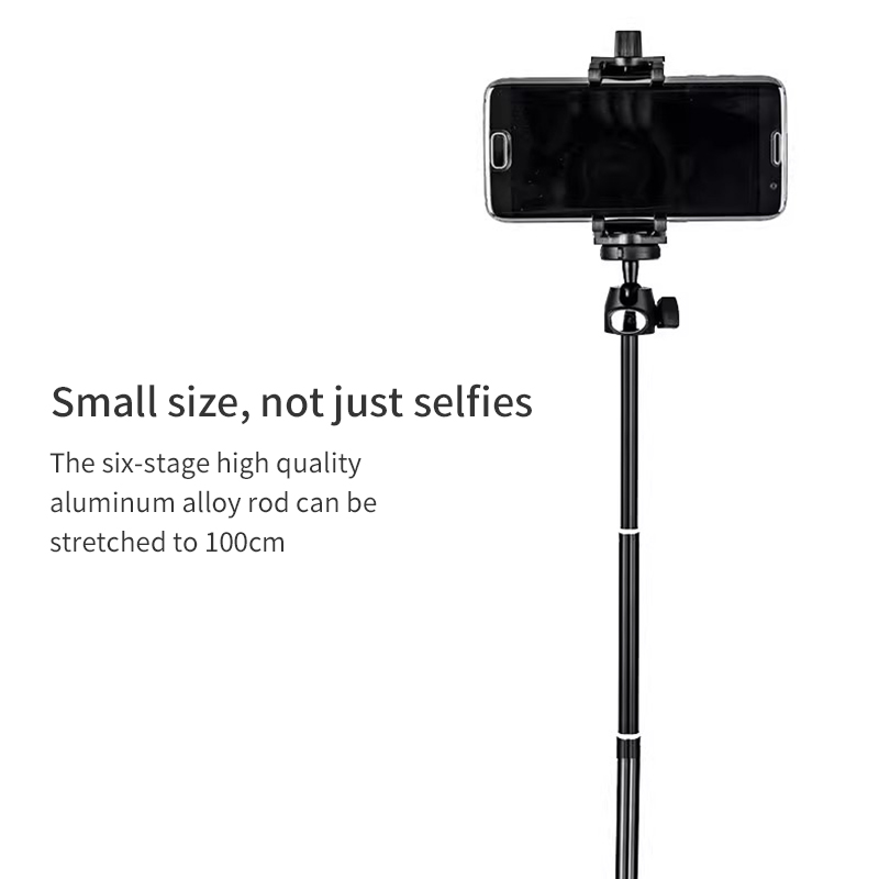 Diginut - SD-116 Foldable Selfie Tripod With Bluetooth Remote/ Selfie Stick/ Black