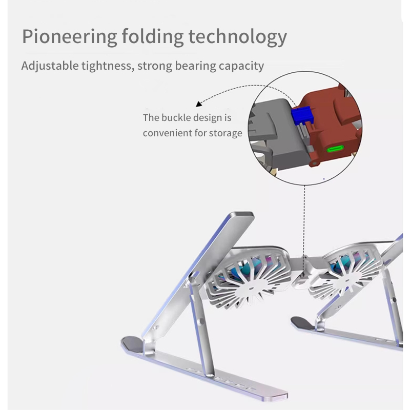 Diginut SD-410 Laptop Stand With Cooling Fan/ Suitable For 10-18 Inch/ Foldable and Portable/ 7 Levels Height