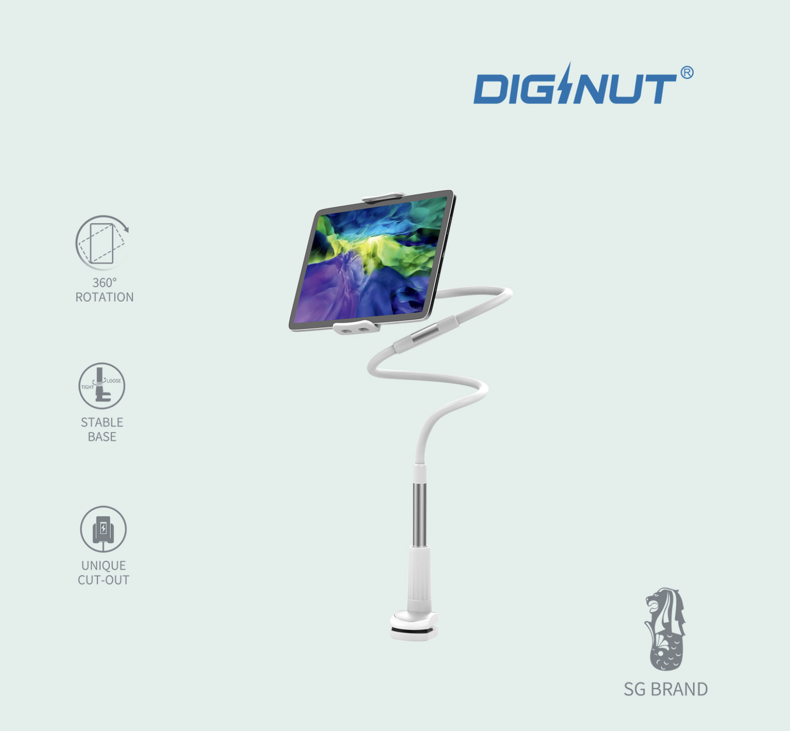 Diginut - SD-350 Phone & Tablet Long Arm Holder