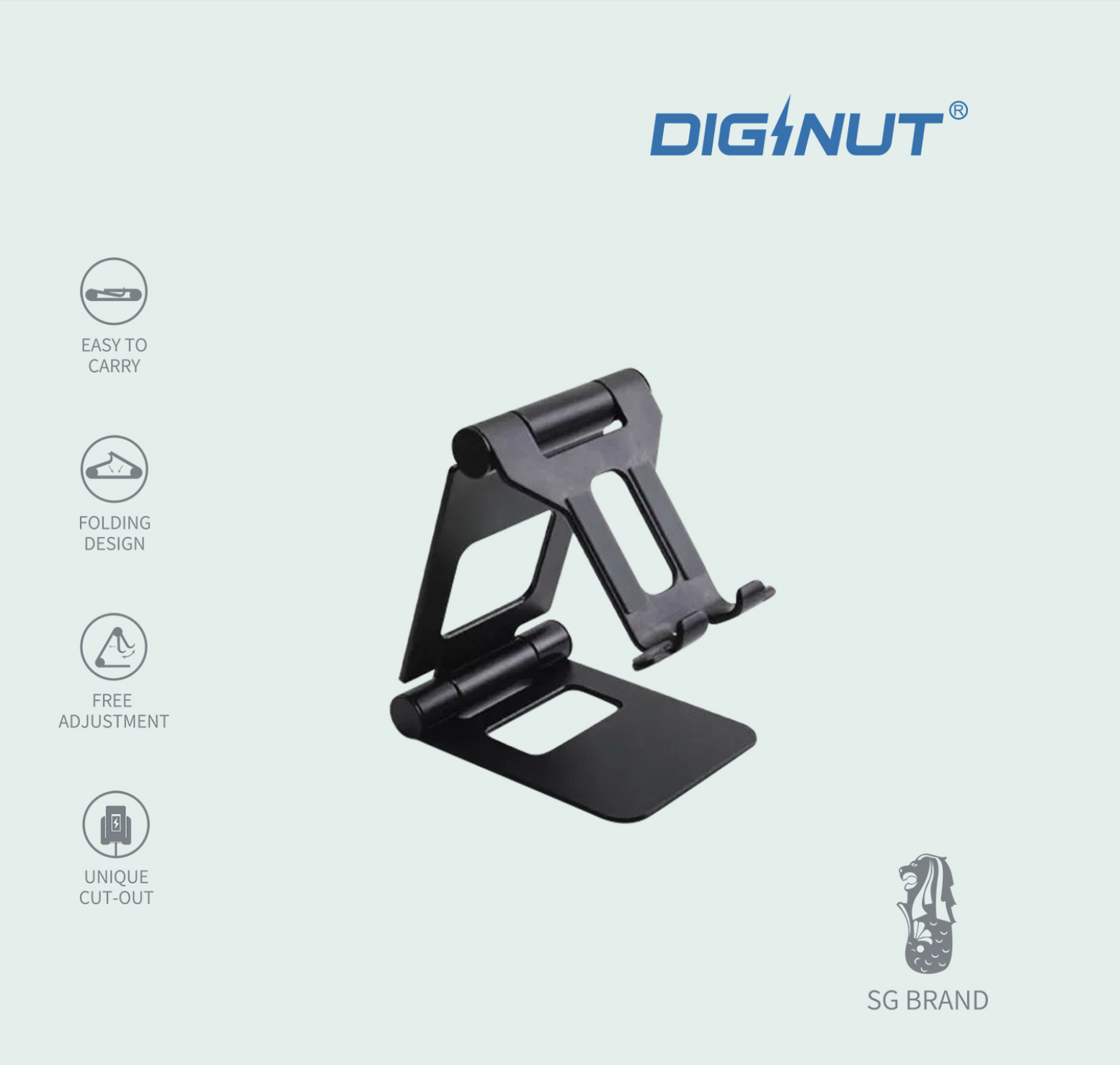 Diginut - ZJ008 Aluminium Two-Sided Phone & Tablet Foldable Table Stand