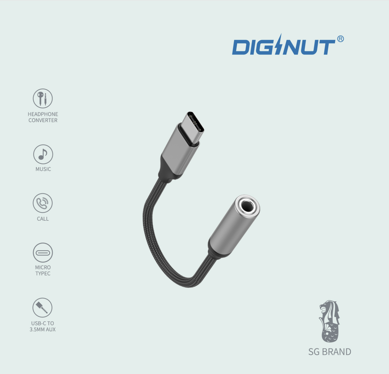 Diginut - DA-06 Type-C to 3.5mm Audio Converter