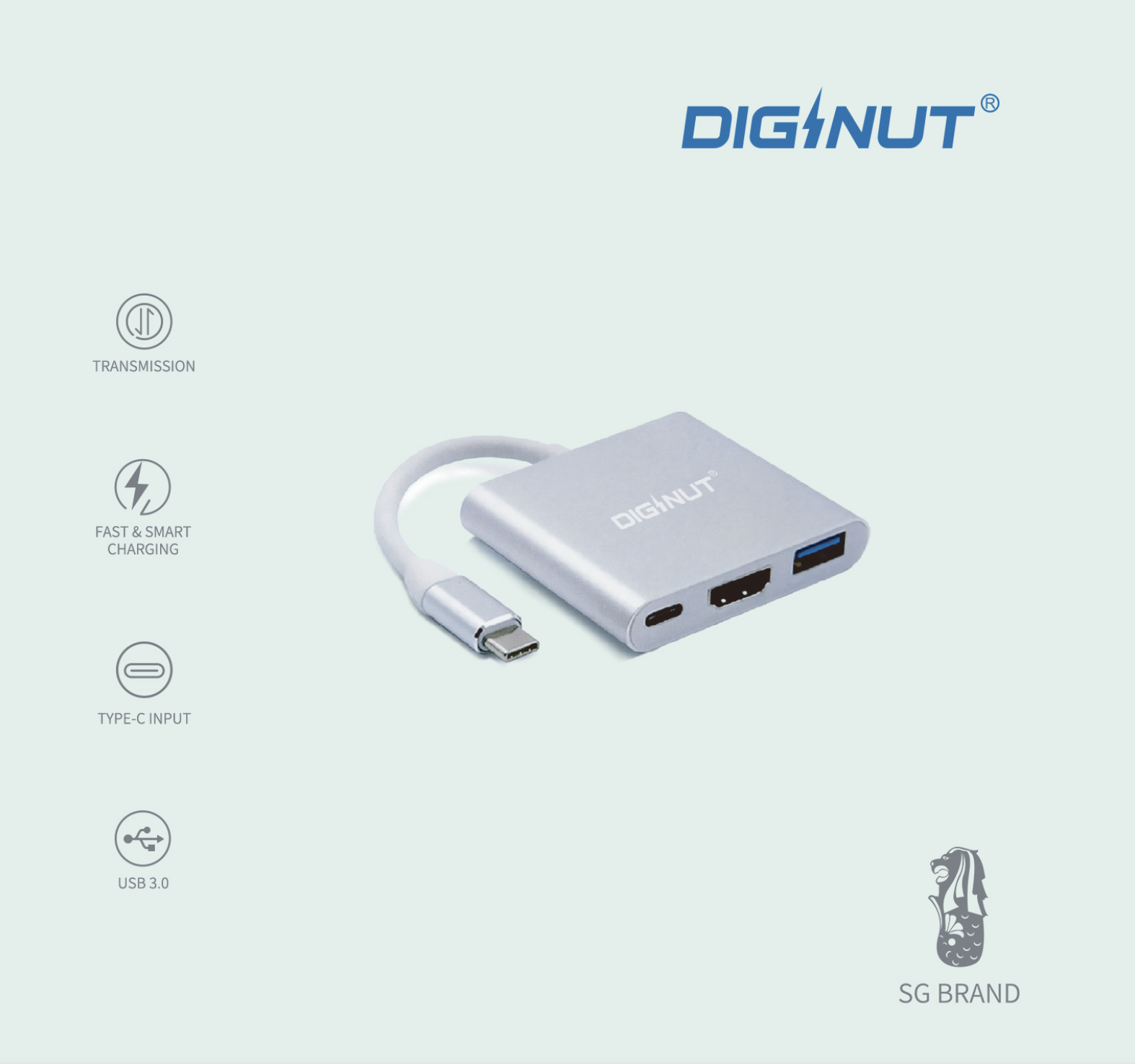 Diginut - DA-15 Type-C To HDMI Multiport Adapter