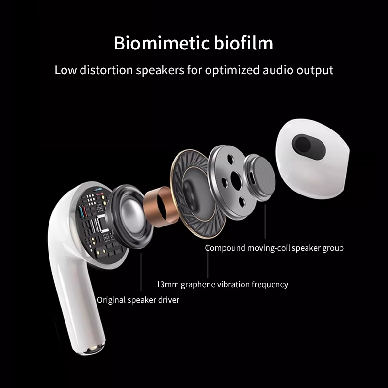 Diginut T-35 True Wireless Earbuds White/ Intelligent Noise Reduction/ Support Wireless Charging