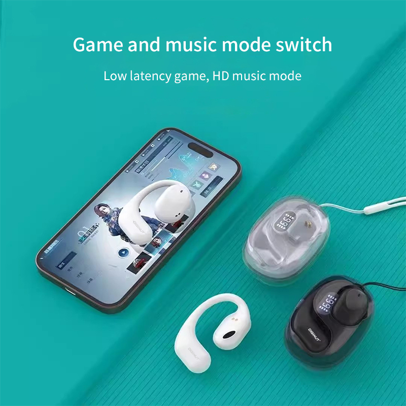 Diginut T-36S Open-ear Wearable Stereo Earbuds Black/White Bluetooth/Sport Earbuds