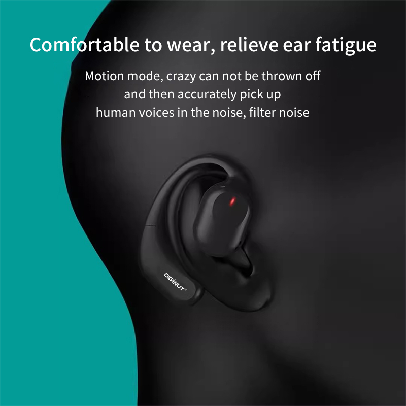 Diginut T-36S Open-ear Wearable Stereo Earbuds Black/White Bluetooth/Sport Earbuds