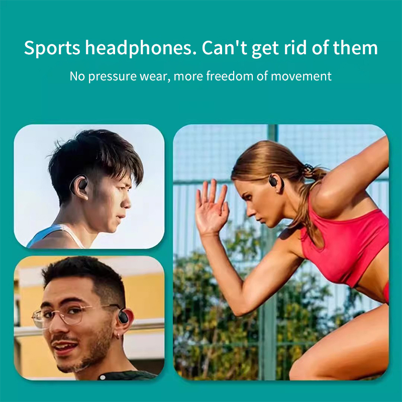 Diginut T-36S Open-ear Wearable Stereo Earbuds Black/White Bluetooth/Sport Earbuds