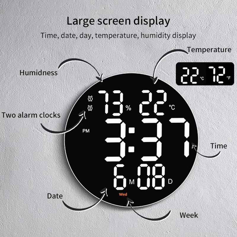 Diginut TM-02 Multiple Functional LED Digital Clock With Remote Control/ 12/24-hour System