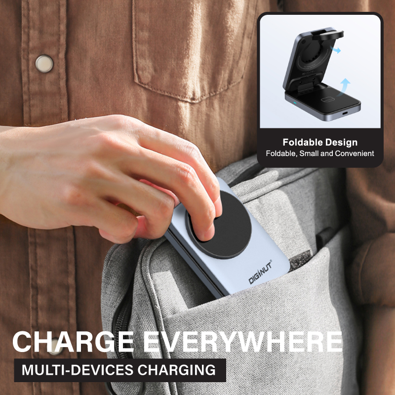 Diginut W-128 3-1N-1 Wireless Charger Grey