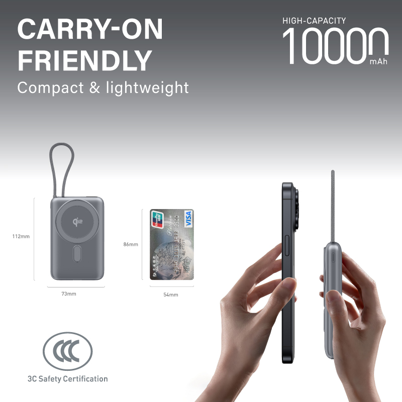 Diginut W-52 Pro 10000mAh 22.5W Power bank Gray