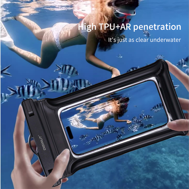 Diginut WB-01 Waterproof Phone Pouch Transparent/ BPA-FREE/  8-inch IPX8 Certified Waterproof
