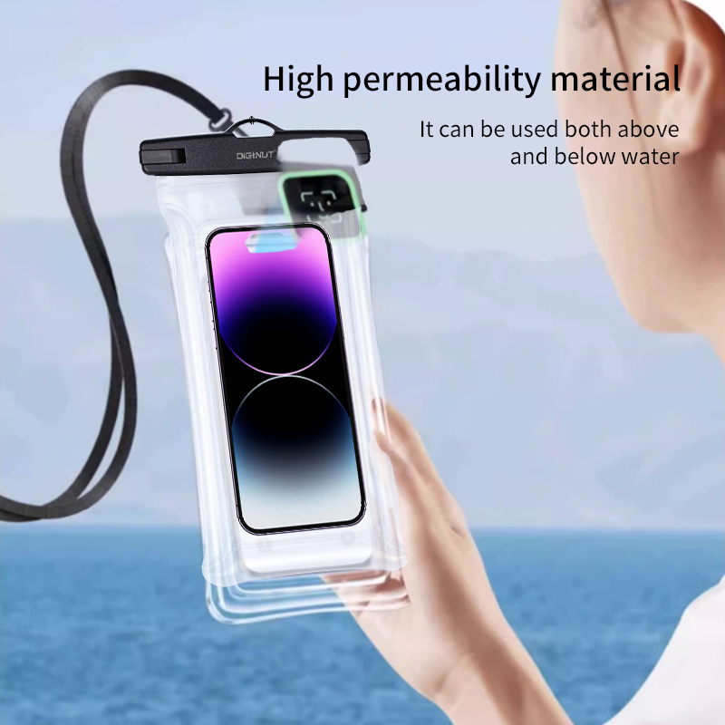 Diginut WB-01 Waterproof Phone Pouch Transparent/ BPA-FREE/  8-inch IPX8 Certified Waterproof