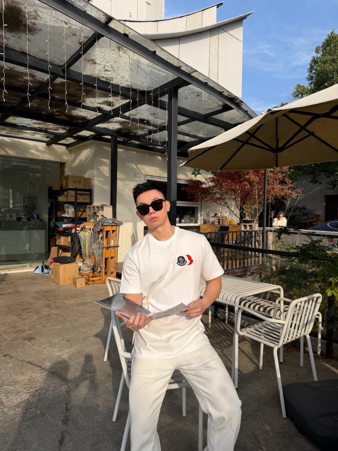 モンクラーパッチロゴ半袖