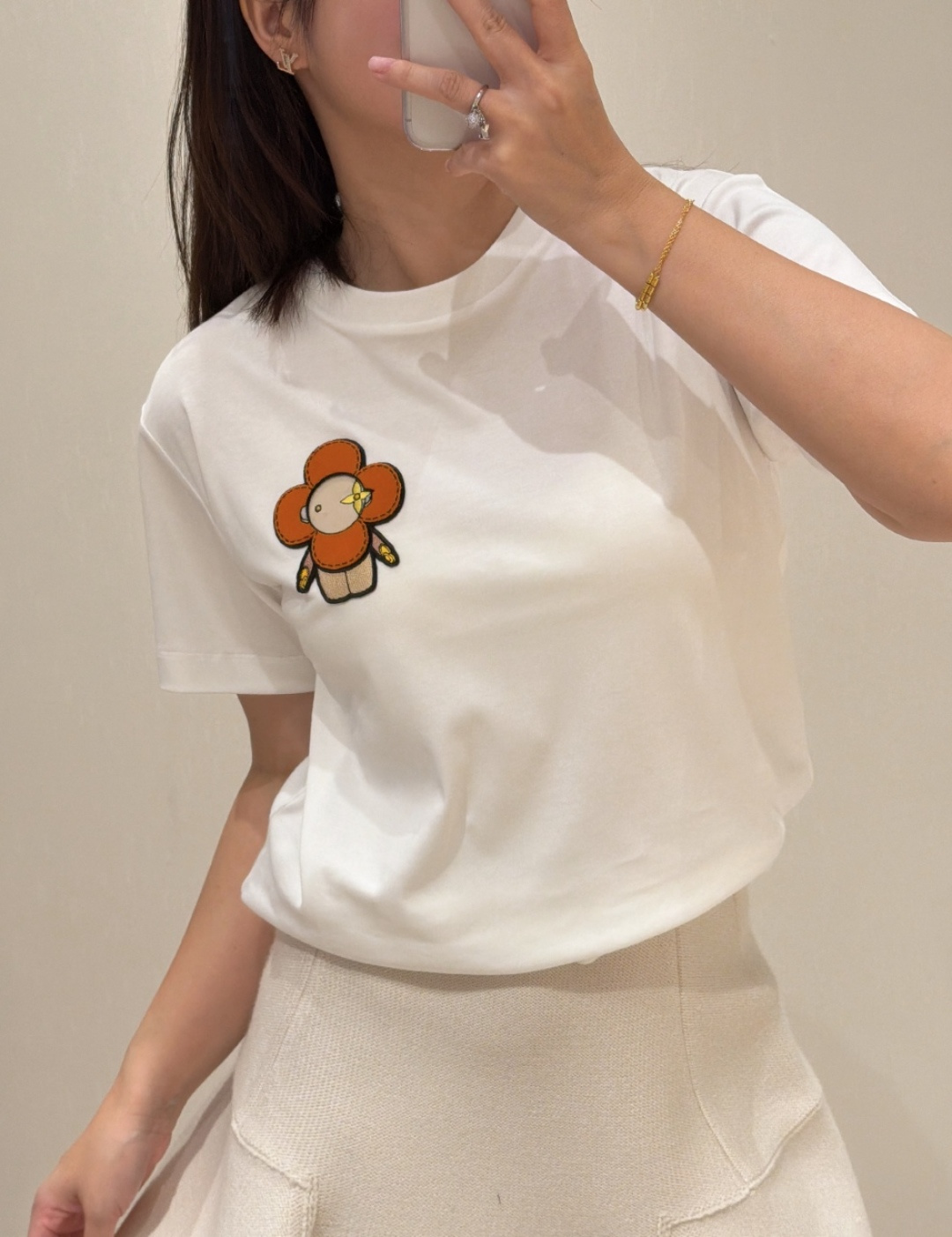 ルイ・ヴィトン 歯ブラシ刺繍人形Tシャツ