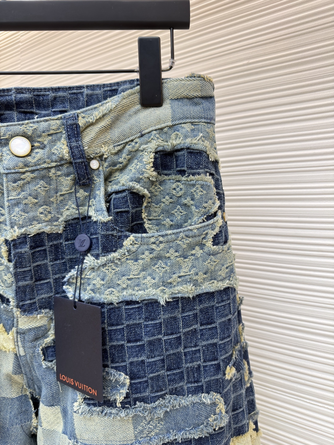 ルイ・ヴィトン エレメンタルジャカード ヘビーパッチワーク デストロストジーンズ
